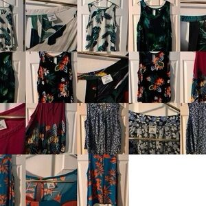 Bundle of 6 Old Navy Tropical Sleeveless Tops Size XXL